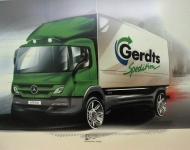 Grafik des Hybrid LKW